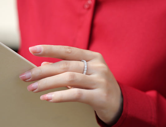 AA 72 MokaJewelry S925 モッサンダイヤ 小粒ダイヤ フルダイヤ リング|輝きに富むロマンチック(20%OFFされたお値段)|ギフトに適した