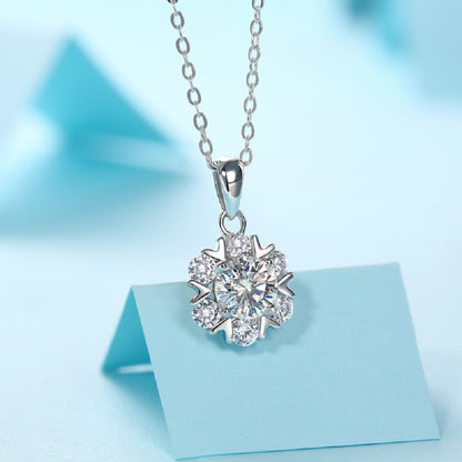 BA02(Romantic Snowflake)S925モアッサナイトネックレス