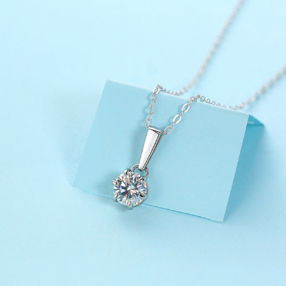 BA05 (Classic 6-Prong Teardrop)S925モアッサナイトネックレス
