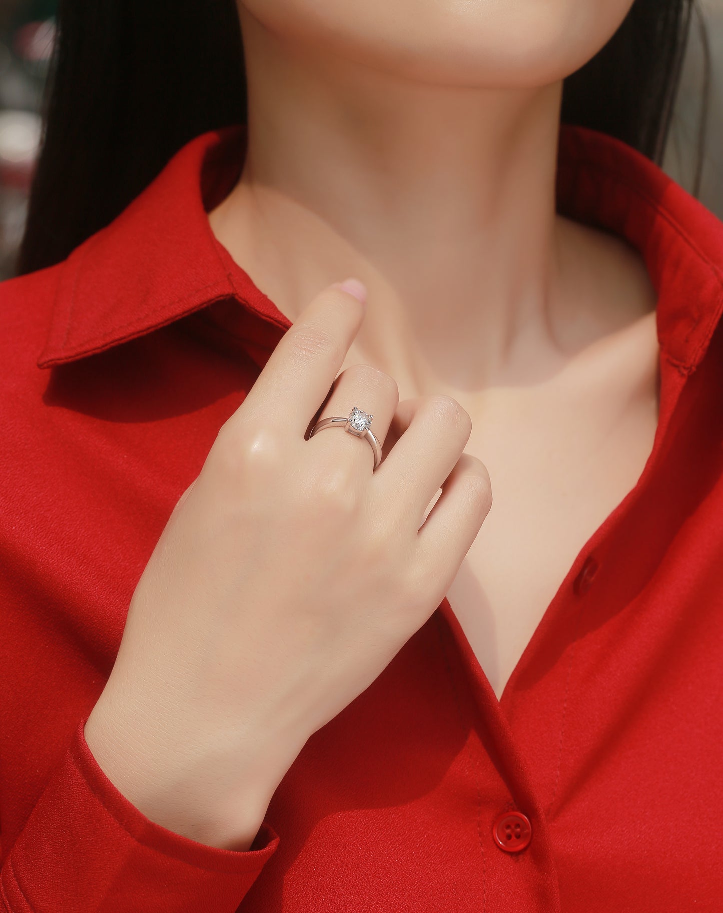 AA02（連理）S925モアッサナイトリング