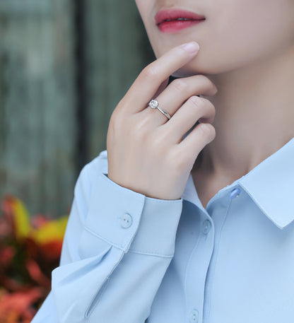 AA01(Classic 6-Prong)S925モアッサナイトリング