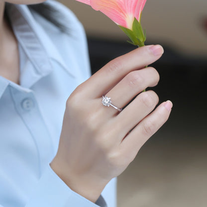 AA05(Star Cut)S925モアッサナイトリング