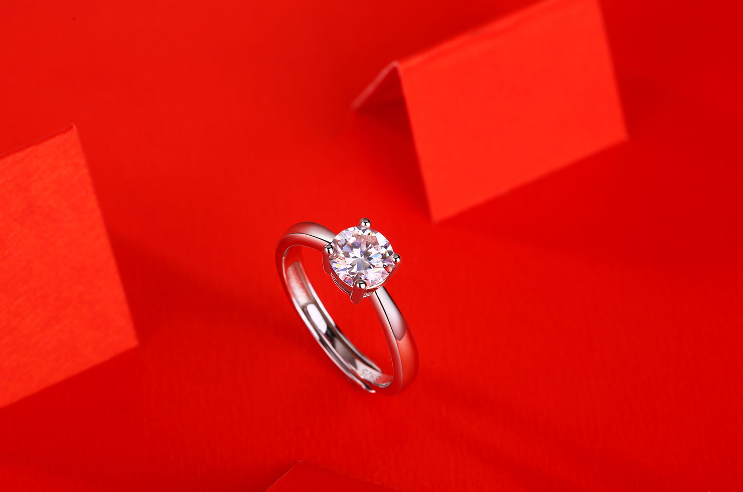 AA02（連理）S925モアッサナイトリング