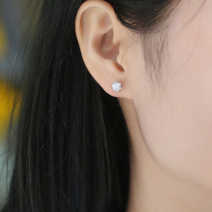 CA02 （雨雪）S925モアッサナイトピアス